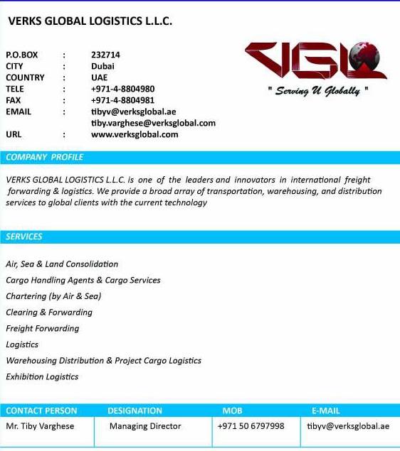 VERKS GLOBAL LOGISTICS L.L.C.